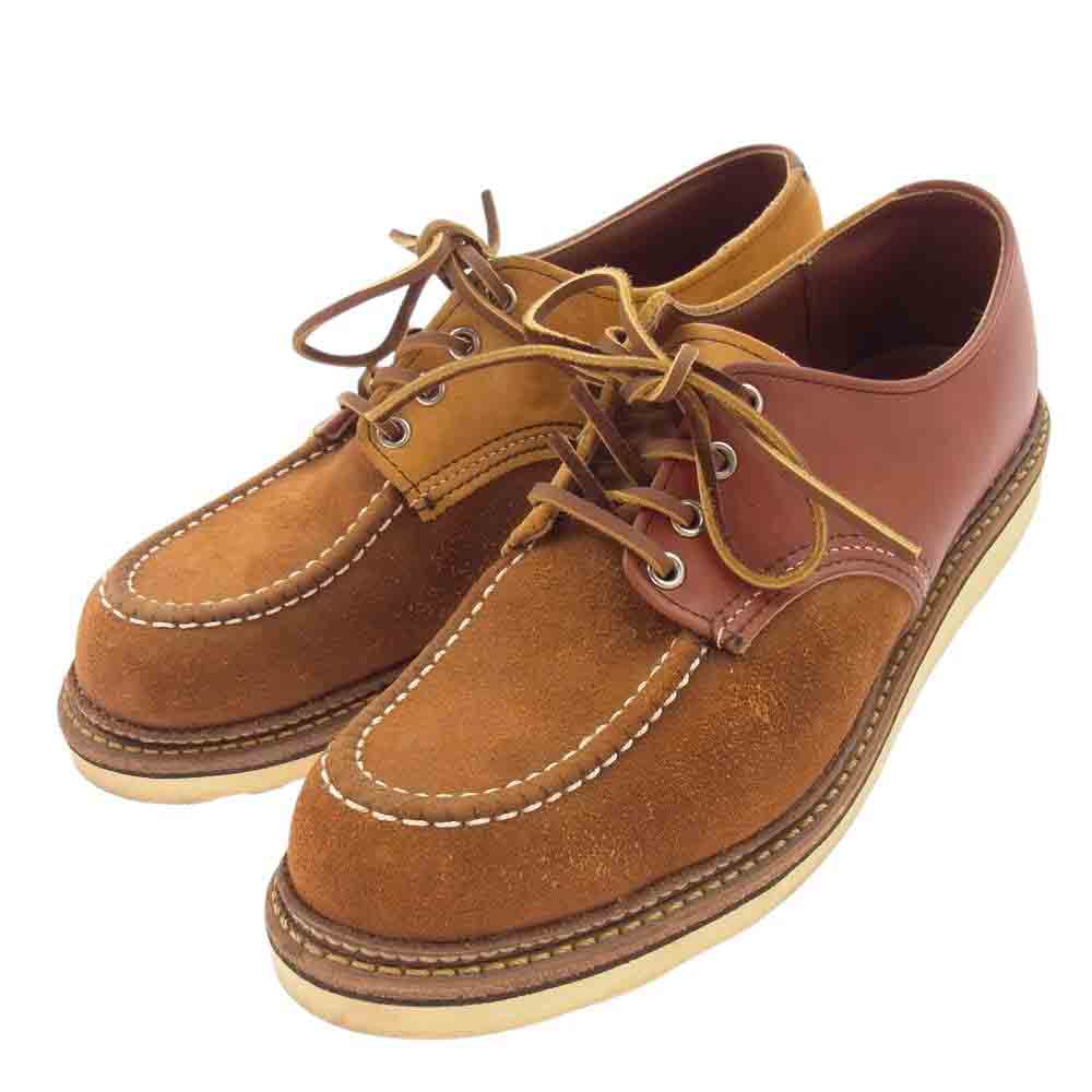 RED WING レッドウィング 8098 BEAUTY&YOUTH UNITED ARROWS ユナイテッドアローズ 別注 オックスフォード レザー コンビ ローカット ブーツ  ブラウン系 9 1/2 D 【中古】