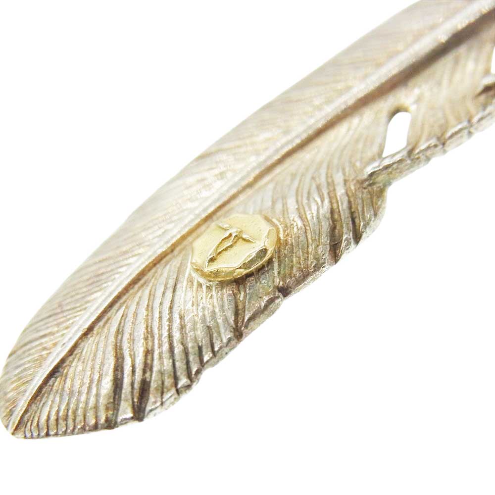 TADY&KING タディアンドキング SVフェザー Lサイズ GPロングホーン 右向き ネックレス トップ シルバー系【中古】