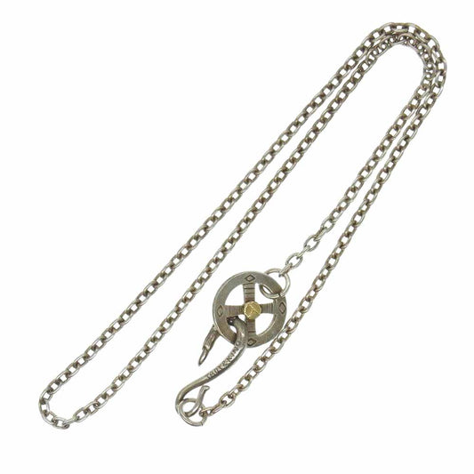 TADY&KING タディアンドキング イーグルフック レギュラーホイール GPロングホーン付き ネックレス 太丸チェーン 45cm シルバー系【中古】