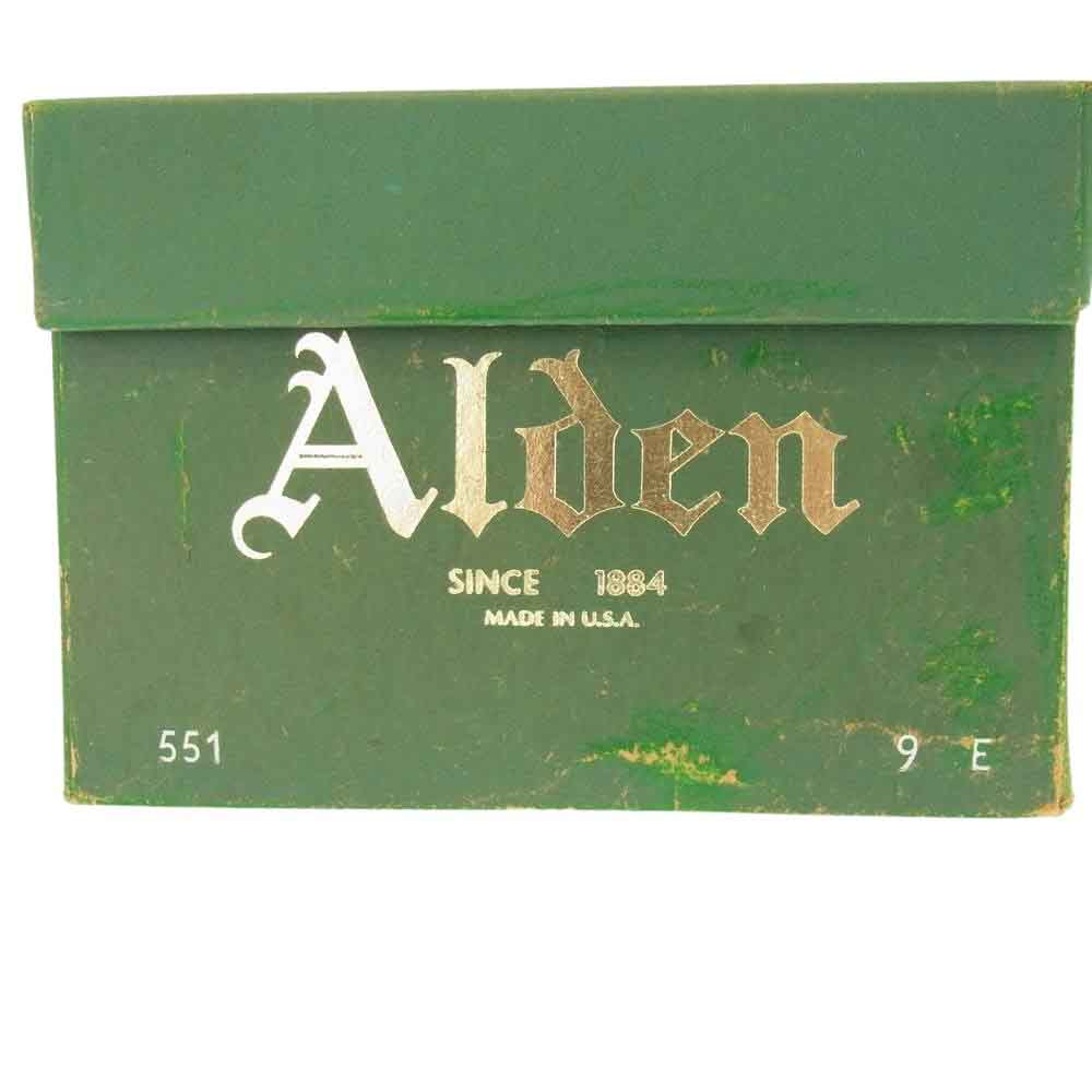 ALDEN オールデン 551 ロングウィングチップ タッセル ローファー シューズ ブラック系 9【中古】