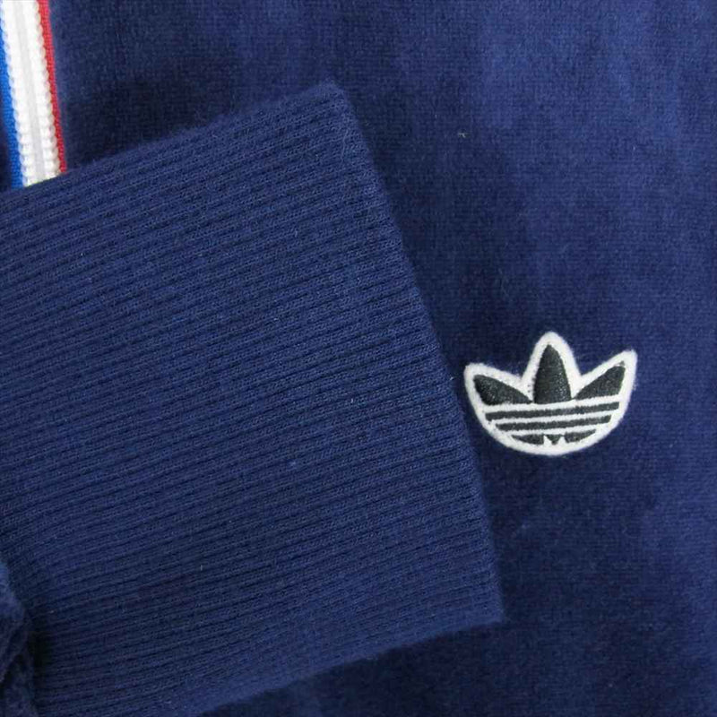 adidas アディダス Z14025 PB Velour Originals PB ベロア トラック ジャケット ジャージ ネイビー系 S【中古】