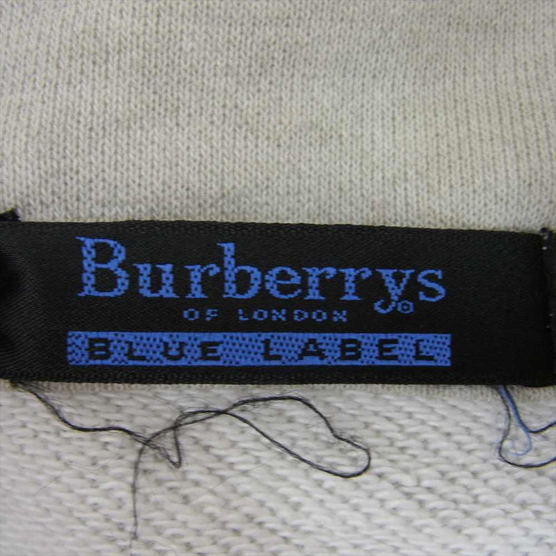 BURBERRY バーバリー FA813-272-06 BURBERRYS BLUE LABEL ロゴ 刺繍 フルジップ ジャケット グレー系 M【中古】