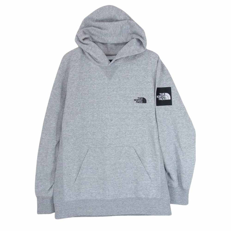 THE NORTH FACE ノースフェイス NT11831 SQUARE LOGO HOODIE スクエア ロゴ フーディ スウェット パーカー グレー系 XL【中古】