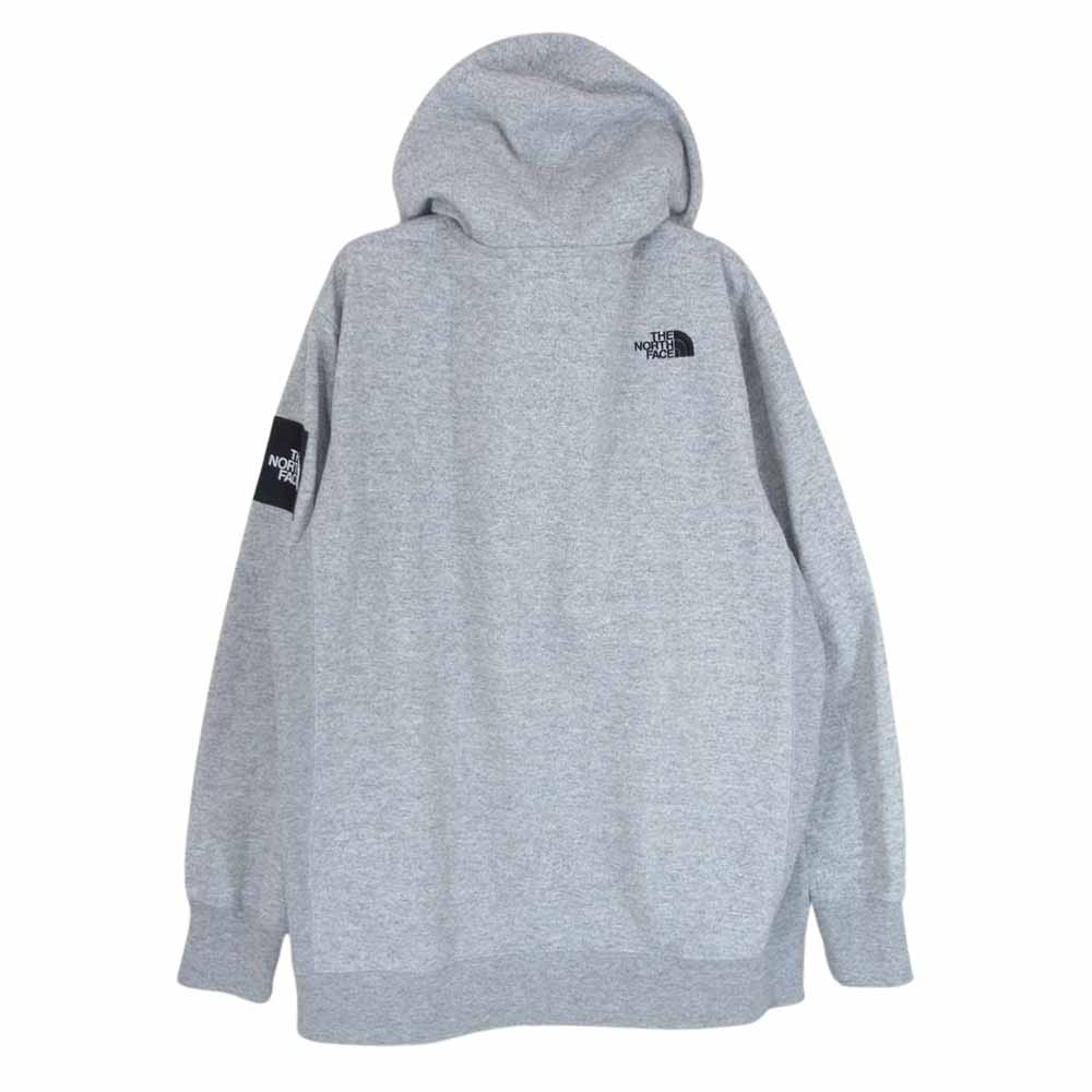 THE NORTH FACE ノースフェイス NT11831 SQUARE LOGO HOODIE スクエア ロゴ フーディ スウェット パーカー グレー系 XL【中古】