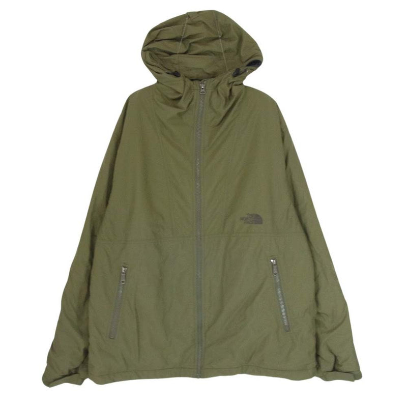 THE NORTH FACE ノースフェイス NP71633 COMPACT NOMAD JACKET コンパクト ノマド ジャケット 裏フリース ジップアップ ジャケット カーキ系 S【中古】