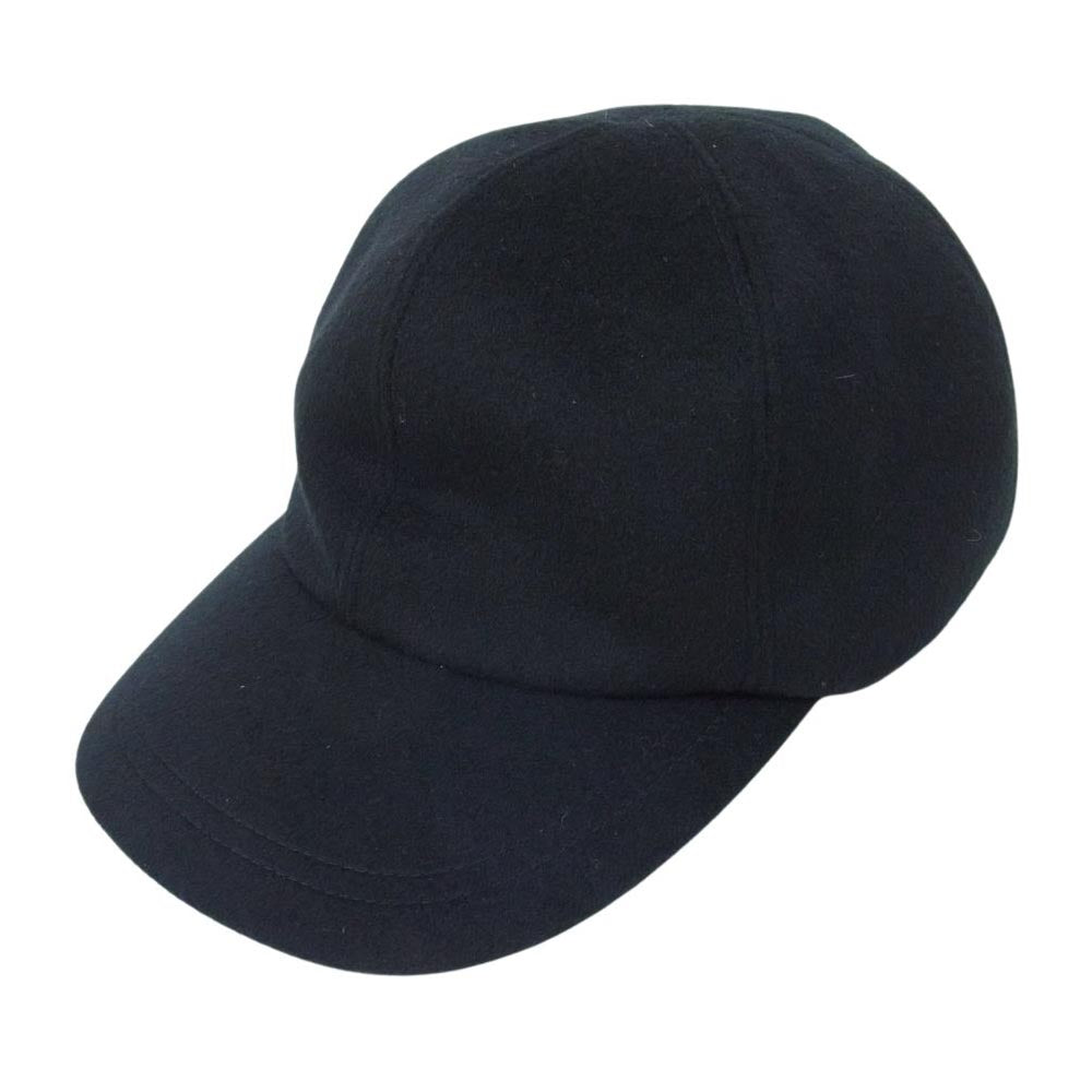 神戸堂 カシミヤ キャップ 帽子 ブラック系 L【中古】