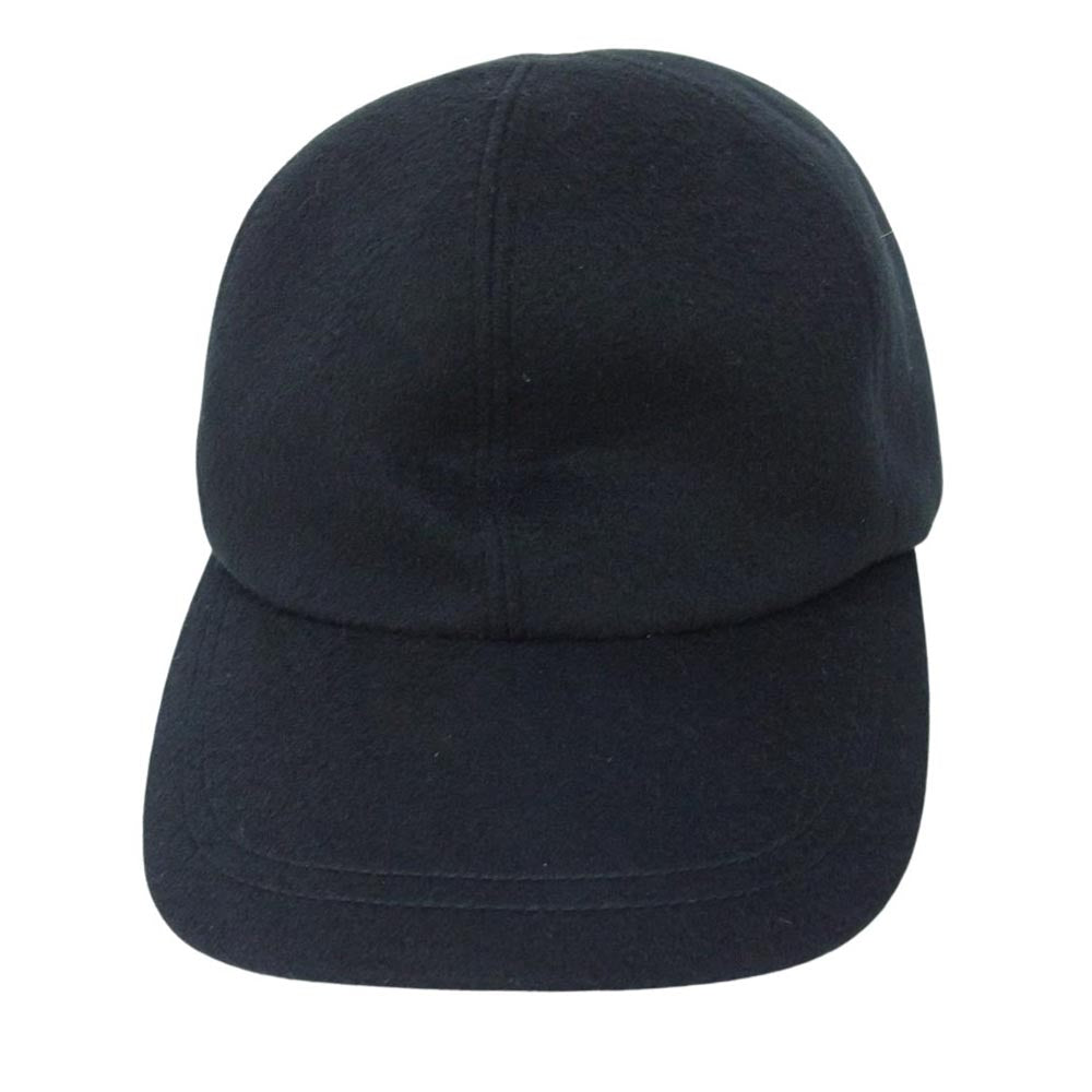 神戸堂 カシミヤ キャップ 帽子 ブラック系 L【中古】