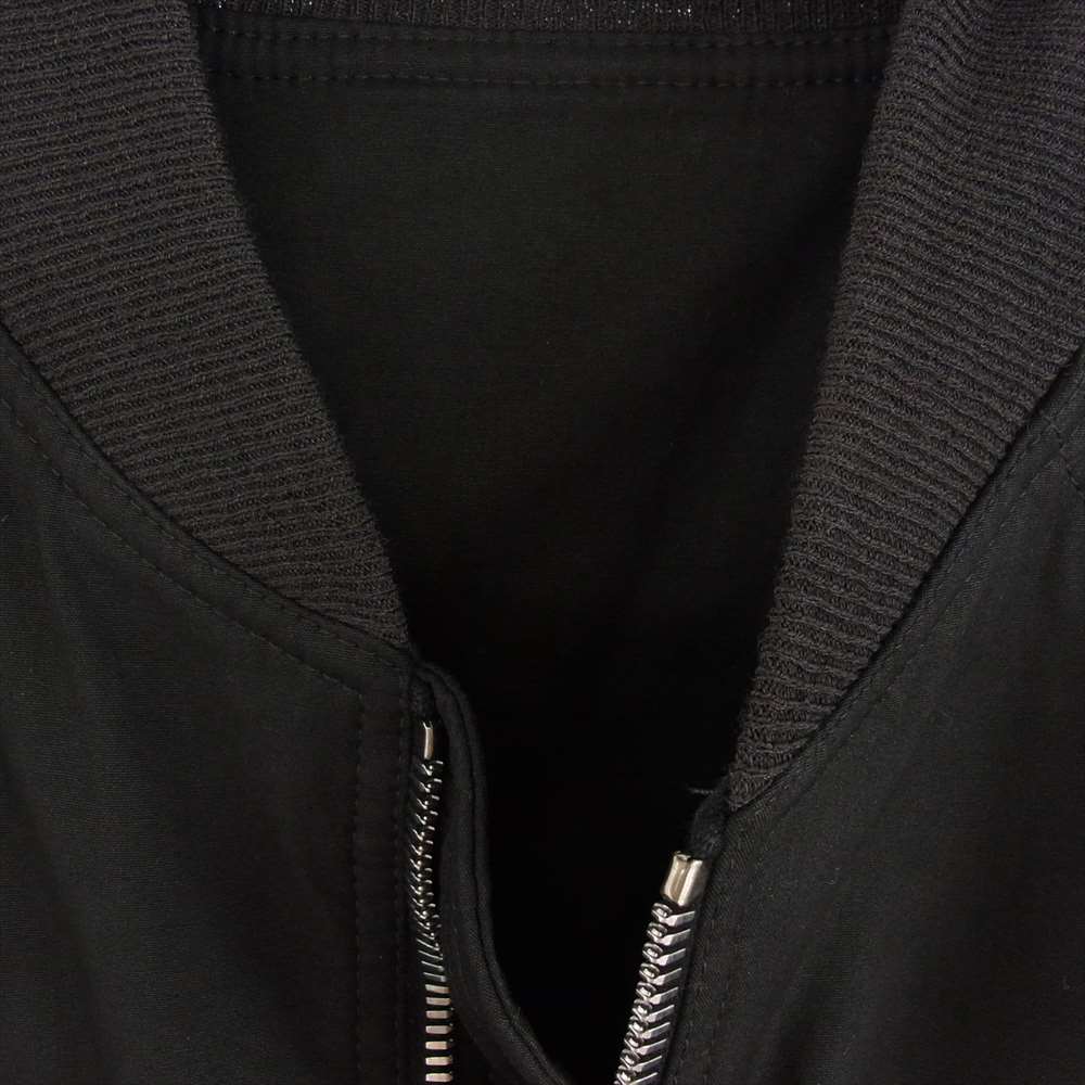 Rick Owens リックオウエンス 16AW RU16F6990-TE 国内正規品 イーストランドタグ ジップアップ ロング フライト ボンバー ジャケット 中綿 ブルゾン ブラック系 46【中古】