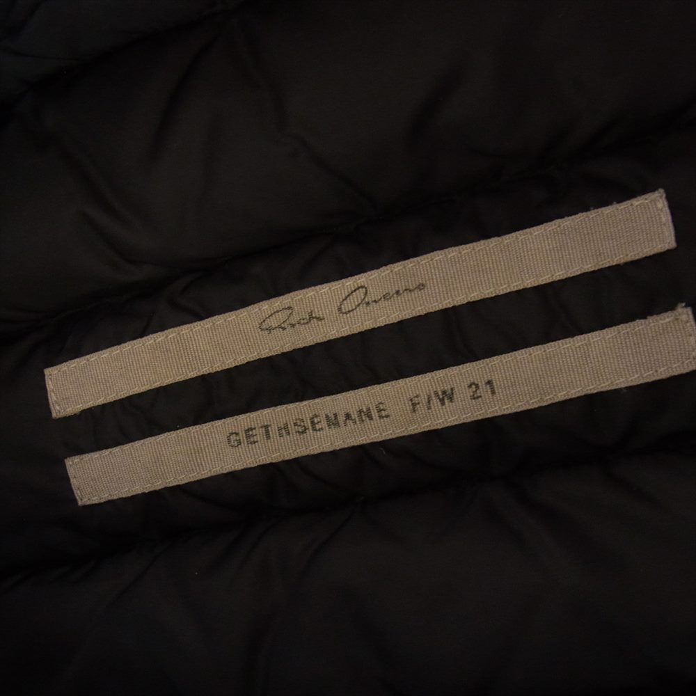 Rick Owens リックオウエンス 21AW RU02A5740-NZD1 Gethsemane Cargo Vest In Lightweight Nylon ダウンベスト ブラック系 46【中古】