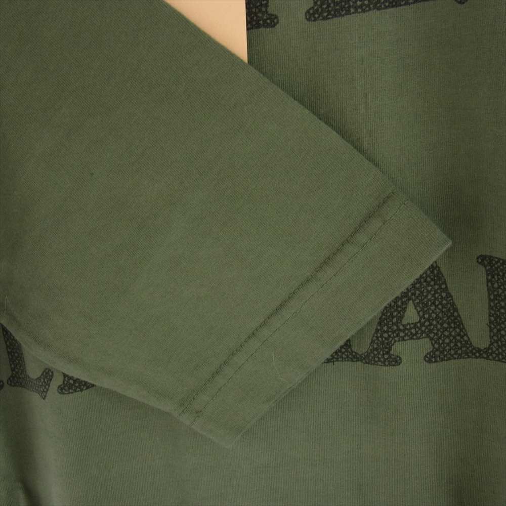 SASAFRAS ササフラス Legal or Illegal T リーガル オア イリーガル ロゴ 長袖 Tシャツ カーキ系 L【新古品】【未使用】【中古】