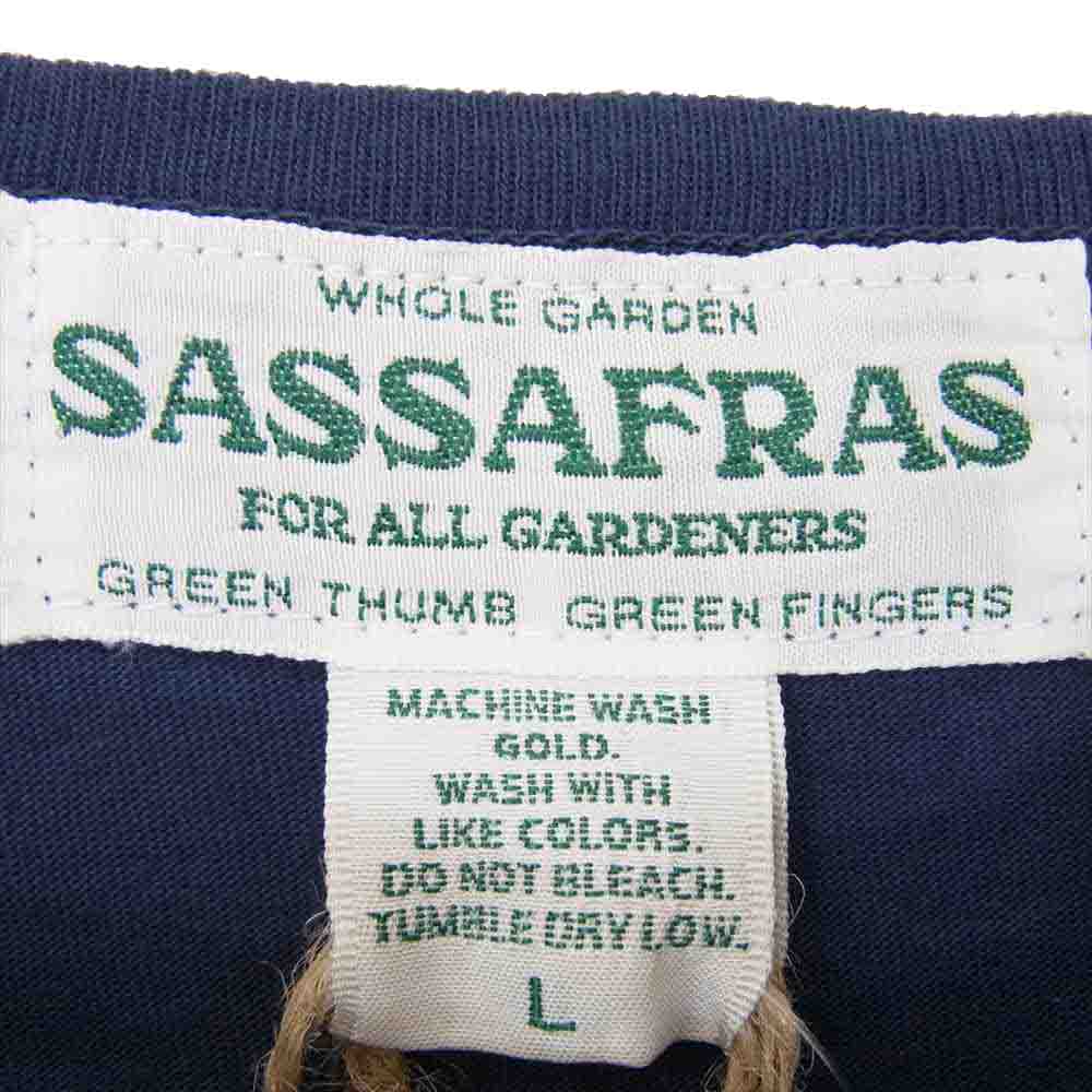 SASAFRAS ササフラス SF-232033 Gardening At Night T ガーデニング アット ナイト 半袖 Tシャツ ネイビー系 L【新古品】【未使用】【中古】