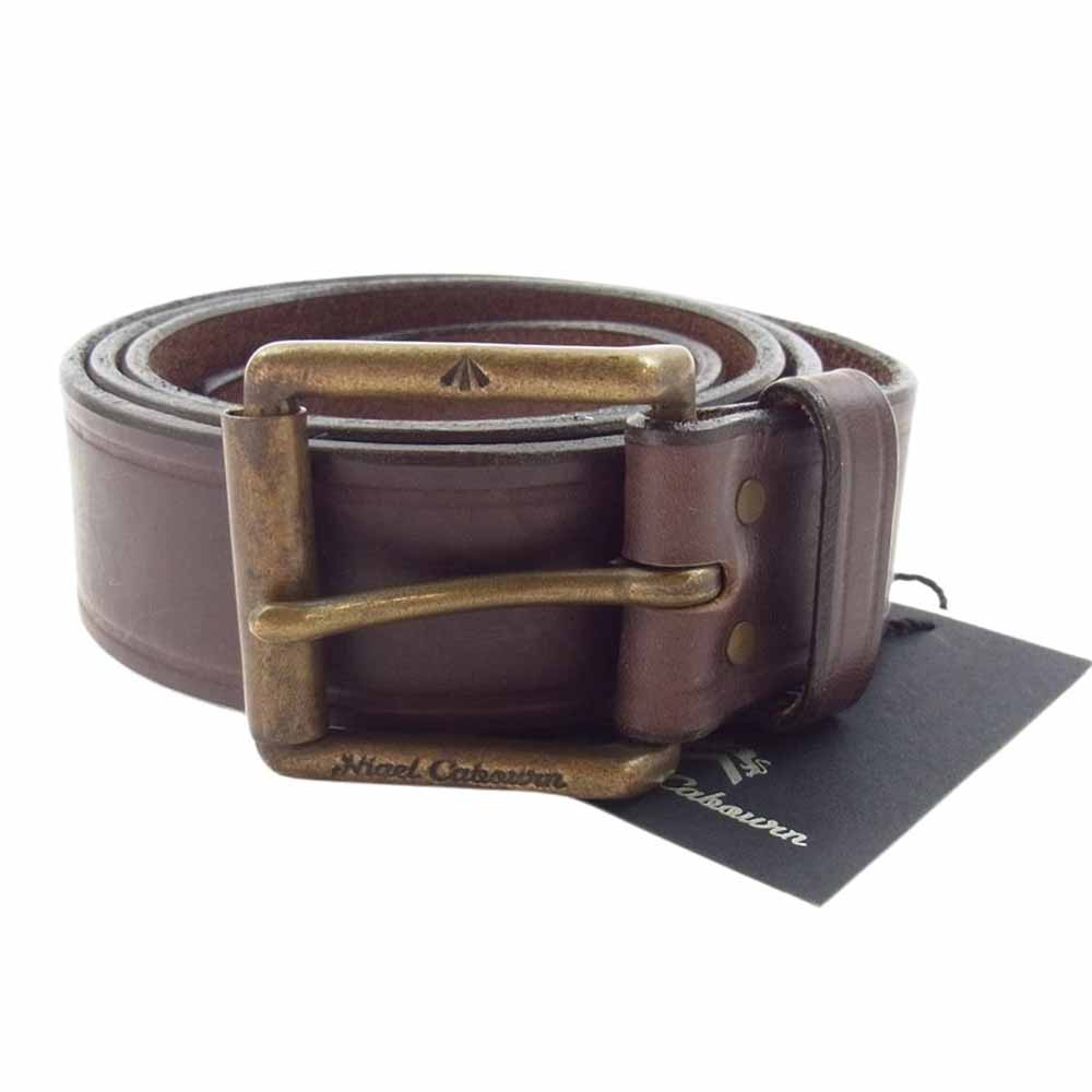 Nigel Cabourn ナイジェルケーボン レザー ベルト ワインレッド系【極上美品】【中古】