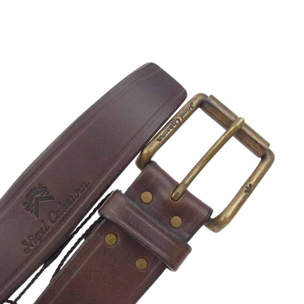 Nigel Cabourn ナイジェルケーボン レザー ベルト ワインレッド系【極上美品】【中古】
