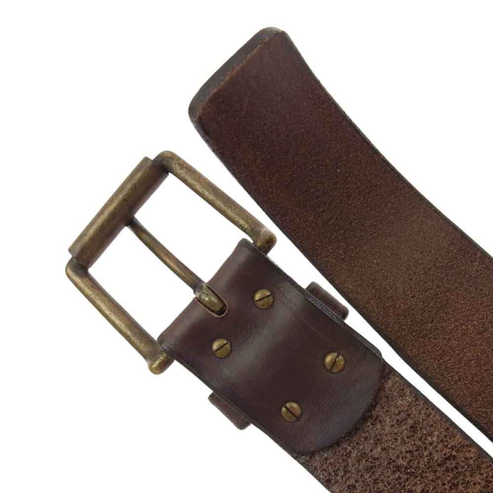 Nigel Cabourn ナイジェルケーボン レザー ベルト ワインレッド系【極上美品】【中古】