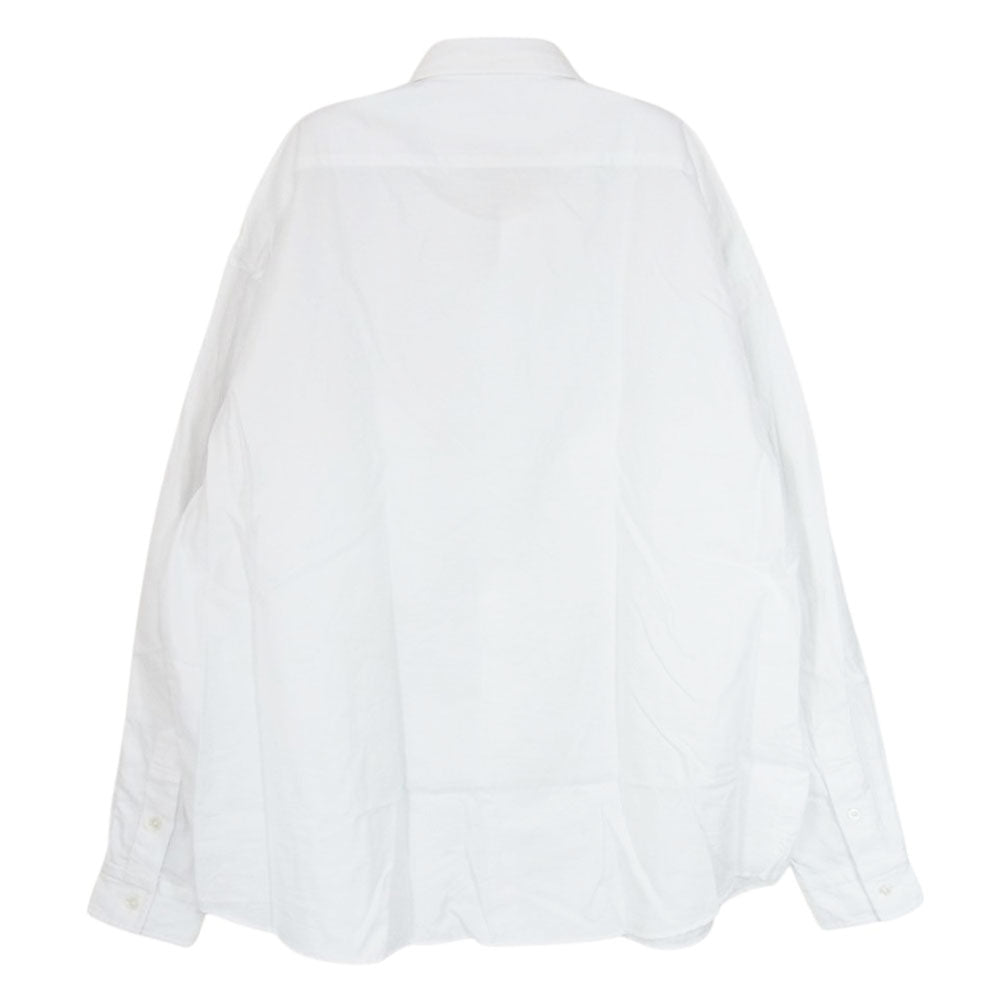 PORTER CLASSIC ポータークラシック PC-016-2772-0090-0014 ROLL UP LINEN COTTON SHIRT ロールアップ リネン コットン 長袖 シャツ ホワイト系 L【新古品】【未使用】【中古】