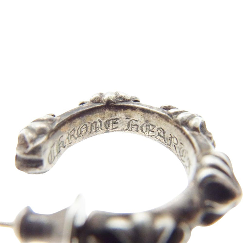 CHROME HEARTS クロムハーツ（原本無） HOOP CROSS SML クロスバンド フープ ピアス シルバー系【中古】