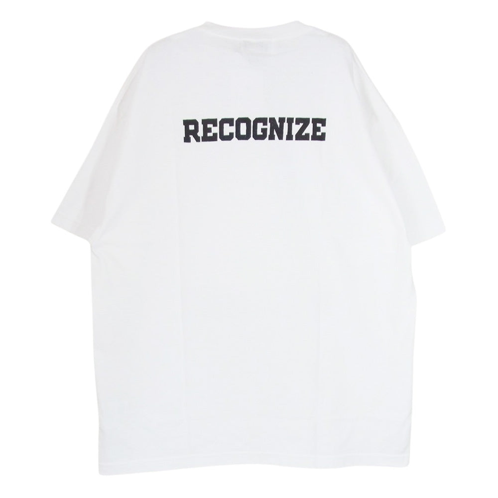 バウワウ × RECOGNIZE レコグナイズ MICKEY MOUSE NEW YORK TEE ミッキーマウス ニューヨーク プリント 半袖 Tシャツ ホワイト系 XL【新古品】【未使用】【中古】