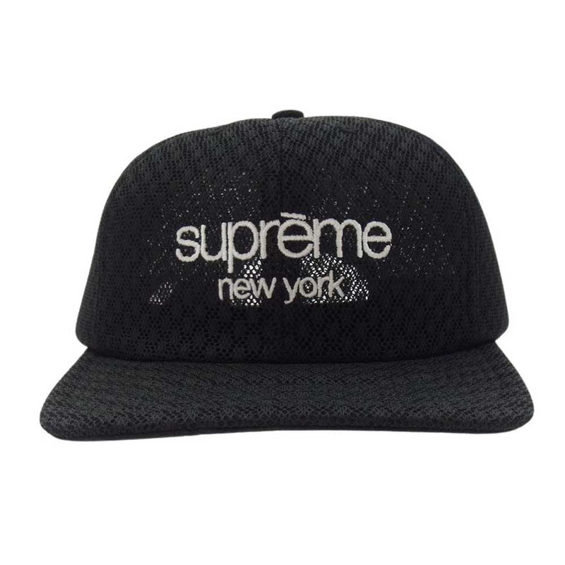 Supreme シュプリーム 22SS classic logo air mesh 6-panel クラシックロゴ エアーメッシュ 6パネル キャップ ブラック系【中古】