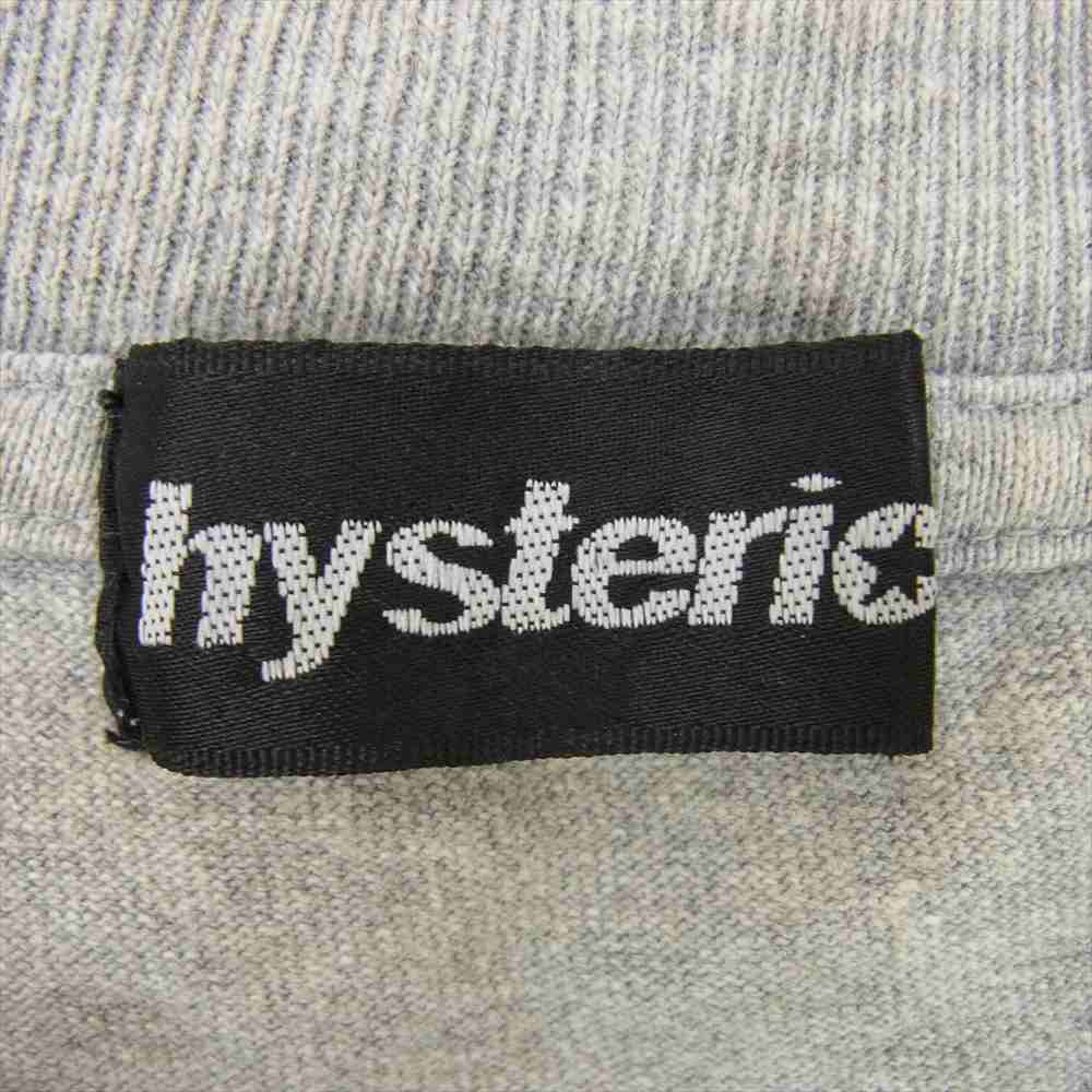 HYSTERIC GLAMOUR ヒステリックグラマー 2CT-6810 ロゴ ガール プリント 半袖 Tシャツ カットソー グレー系 FREE【中古】