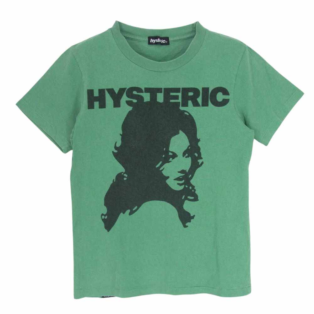 HYSTERIC GLAMOUR ヒステリックグラマー 2CT-9260 90s ヒステリック ガール ロゴプリント 半袖 Tシャツ カットソー グリーン系 サイズ表記無【中古】