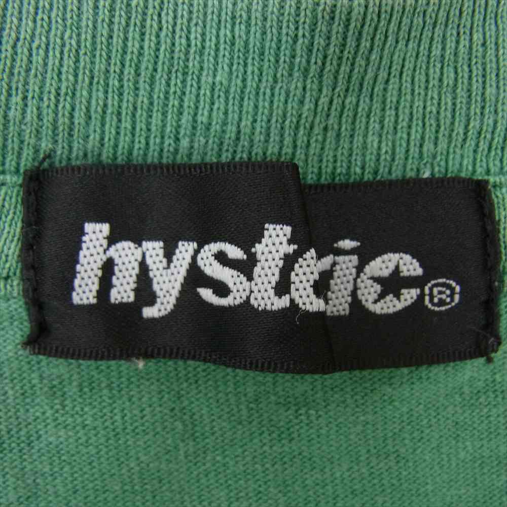 HYSTERIC GLAMOUR ヒステリックグラマー 2CT-9260 90s ヒステリック ガール ロゴプリント 半袖 Tシャツ カットソー グリーン系 サイズ表記無【中古】