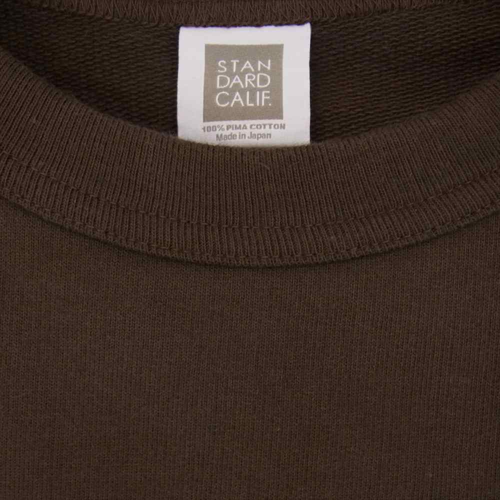 STANDARD CALIFORNIA スタンダードカリフォルニア SD Pima Cotton Crew Sweat ピマ コットン クルー ネック スウェット ブラウン系 M【極上美品】【中古】