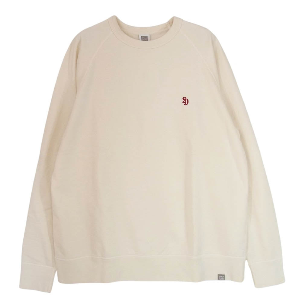 STANDARD CALIFORNIA スタンダードカリフォルニア SD Pima Cotton Crew Sweat ピマ コットン クルー ネック スウェット ベージュ系 M【極上美品】【中古】