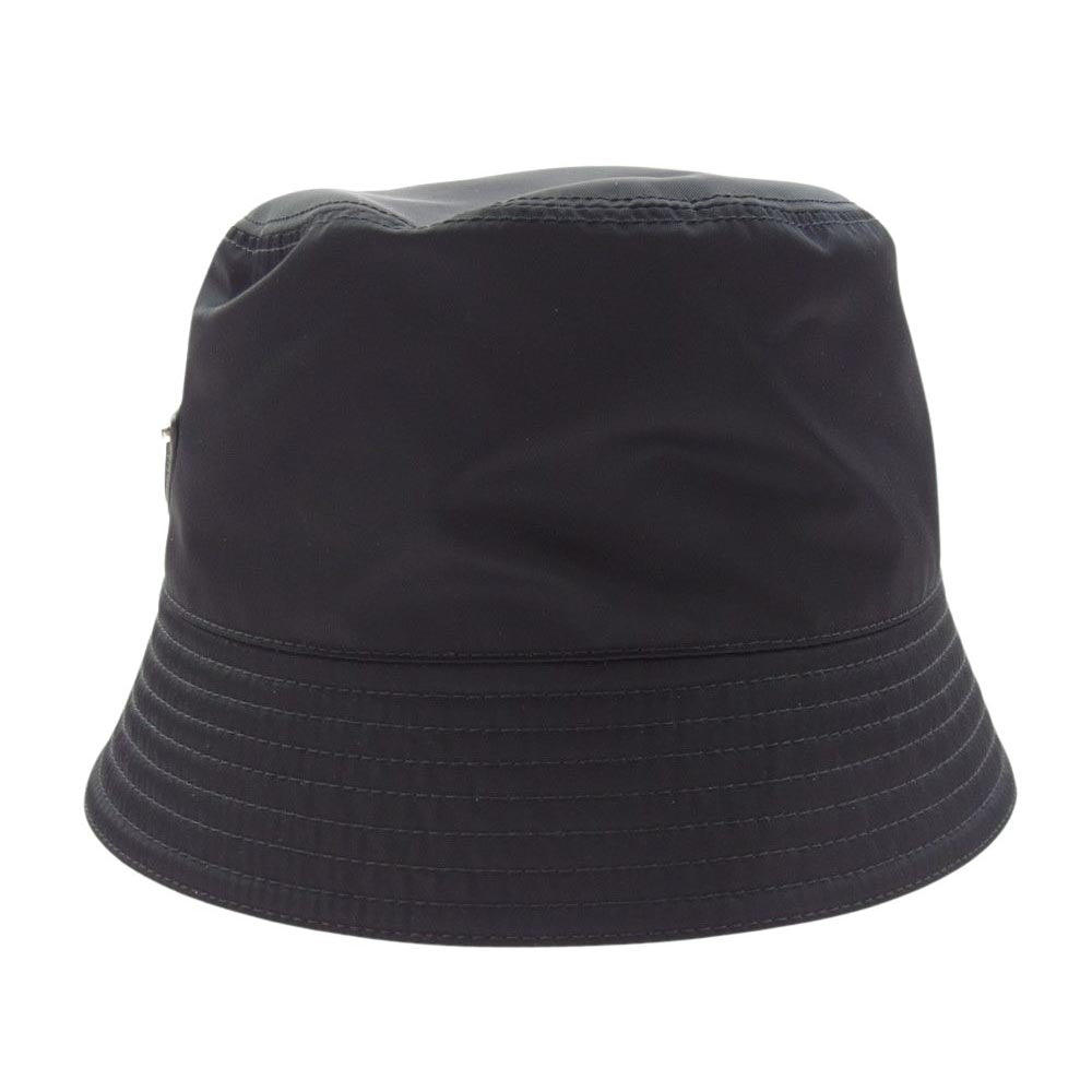 PRADA プラダ 2HC137 CAPPELLI RE-NYLON トライアングルロゴ 三角ロゴプレート バケットハット ブラック系 M【中古】