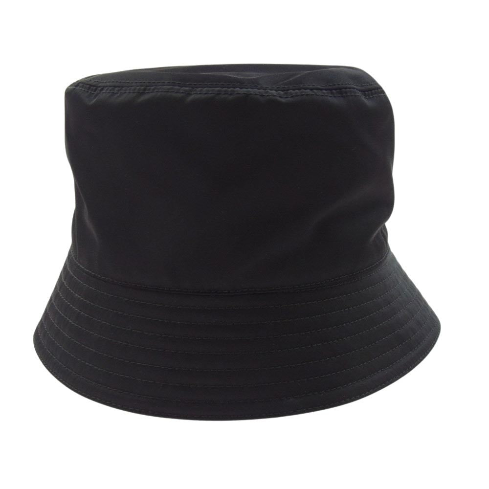 PRADA プラダ 2HC137 CAPPELLI RE-NYLON トライアングルロゴ 三角ロゴプレート バケットハット ブラック系 M【中古】