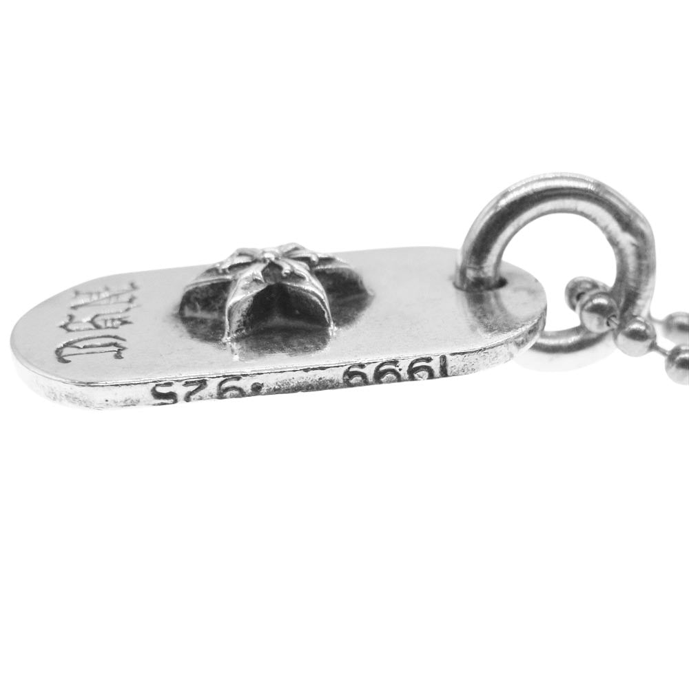 CHROME HEARTS クロムハーツ（原本無） RAISED STAR DOGTAG NYC限定 レイズドスター ドッグタグ ペンダントトップ ボールチェーン ネックレス シルバー系【中古】