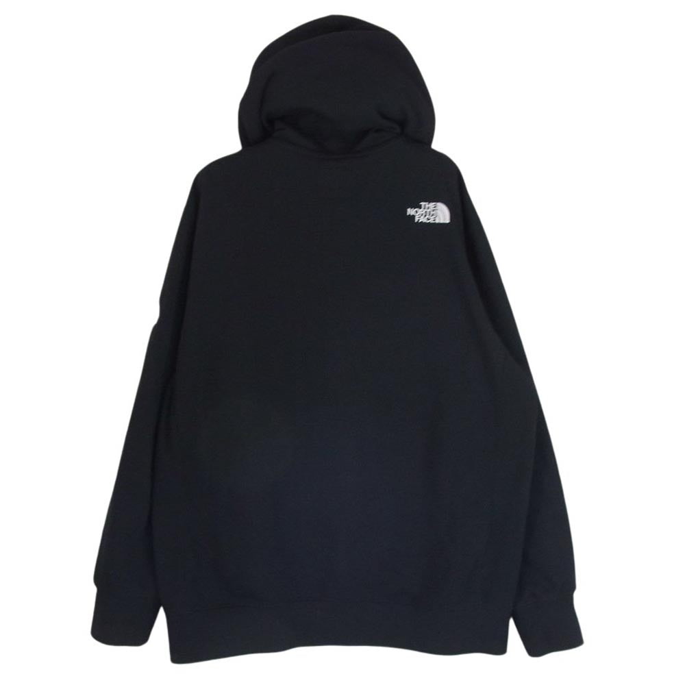 THE NORTH FACE ノースフェイス NT12037 Square Logo Zip Hoodie スクエア ロゴ フル ジップ フーディ パーカー ブラック系 M【中古】