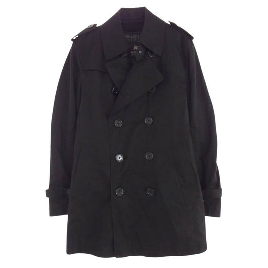 BURBERRY BLACK LABEL バーバリーブラックレーベル D1A44-406-09 ノバチェック柄 ライナー付き トレンチ コート ブラック系 S【中古】