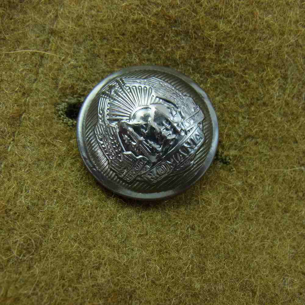 ルーマニア軍 ウール ロング コート カーキ系【中古】