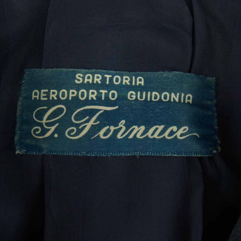 イタリア軍 エアフォース ウール ロング コート ネイビー系【中古】