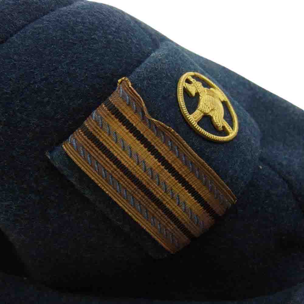 イタリア軍 エアフォース ウール ロング コート ネイビー系【中古】