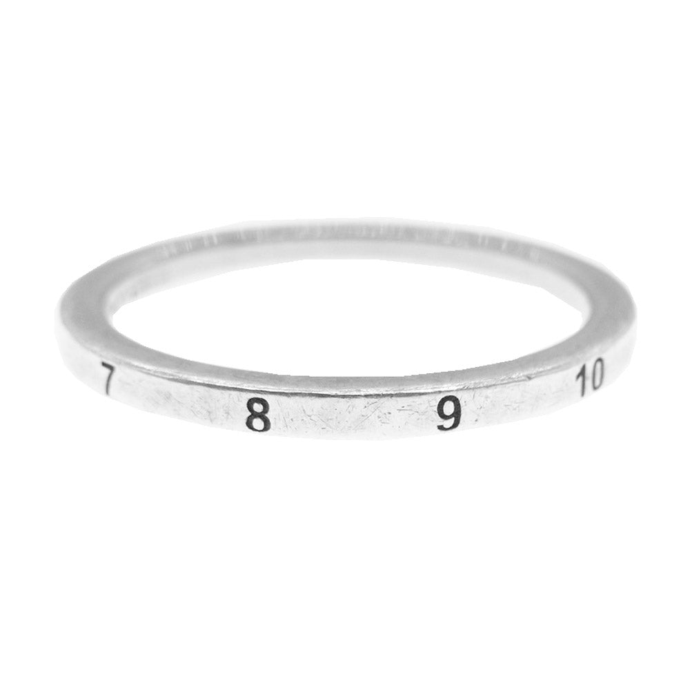 MAISON MARGIELA メゾンマルジェラ SM2UQ0006 S12755 SLIM NUMBER RING スリム ナンバーズ ロゴ リング シルバー925 19号【中古】