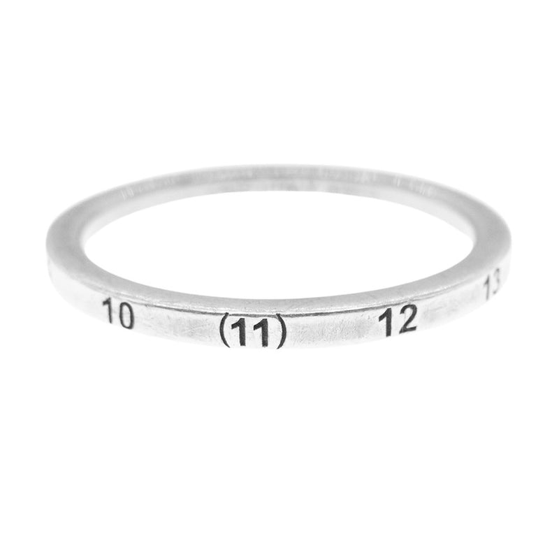 MAISON MARGIELA メゾンマルジェラ SM2UQ0006 S12755 SLIM NUMBER RING スリム ナンバーズ ロゴ リング シルバー925 19号【中古】