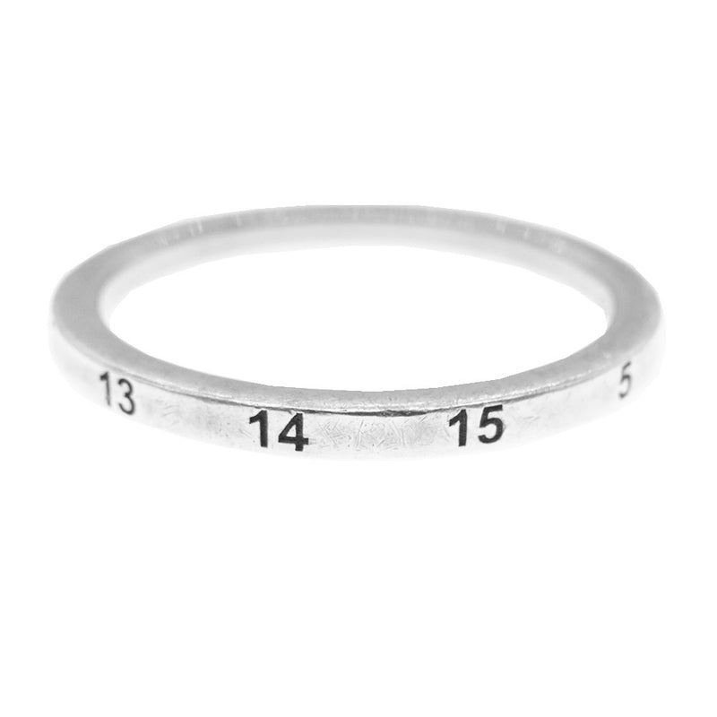 MAISON MARGIELA メゾンマルジェラ SM2UQ0006 S12755 SLIM NUMBER RING スリム ナンバーズ ロゴ リング シルバー925 19号【中古】