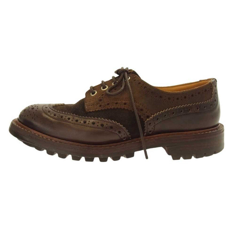 Tricker's トリッカーズ BOURTON ウィングチップ スエード レザー シューズ ブラウン系【中古】