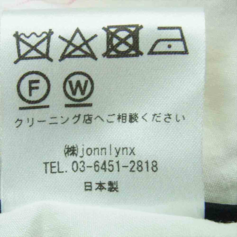 ジョンリンクス JL108-JK312 ストライプ 長袖 ブラウス ノーカラー シャツ オフホワイト系 M【中古】