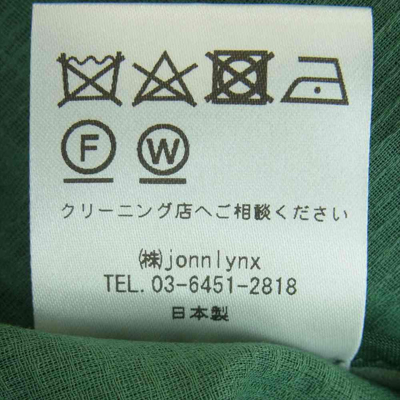 ジョンリンクス JL109-GI398 glencheck vest グレンチェック ベスト コットン 日本製 グリーン系 M【中古】