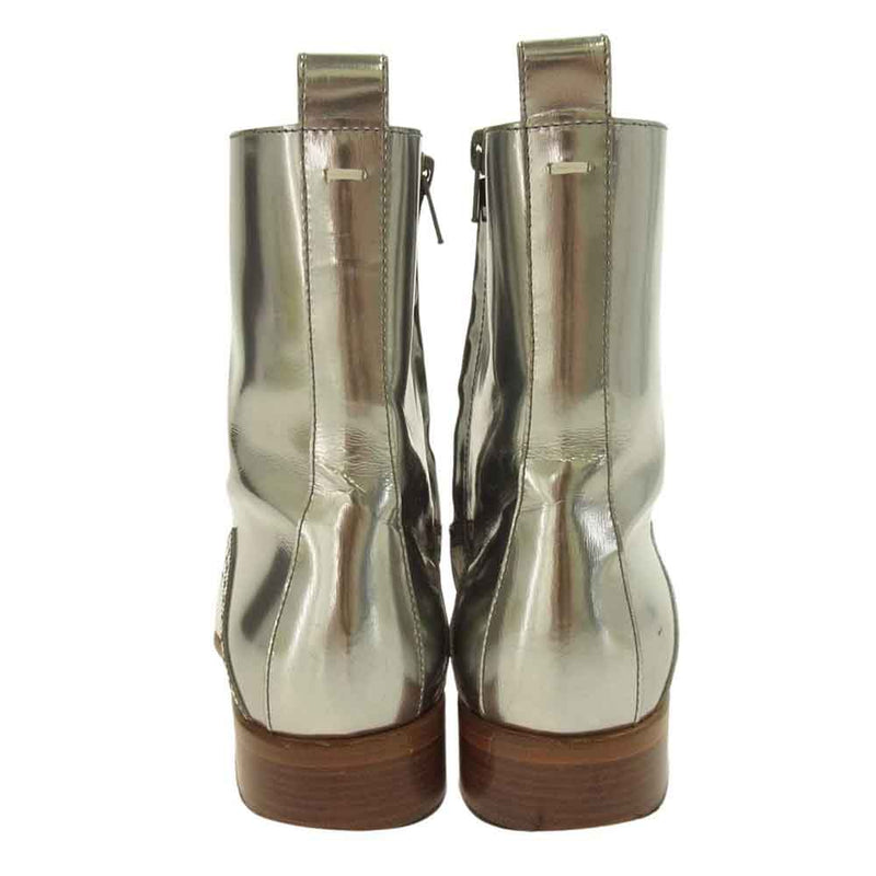 MAISON MARGIELA メゾンマルジェラ 22ライン silver western ankle boots シルバー ウェスタン アンクル ブーツ シルバー系 38【中古】