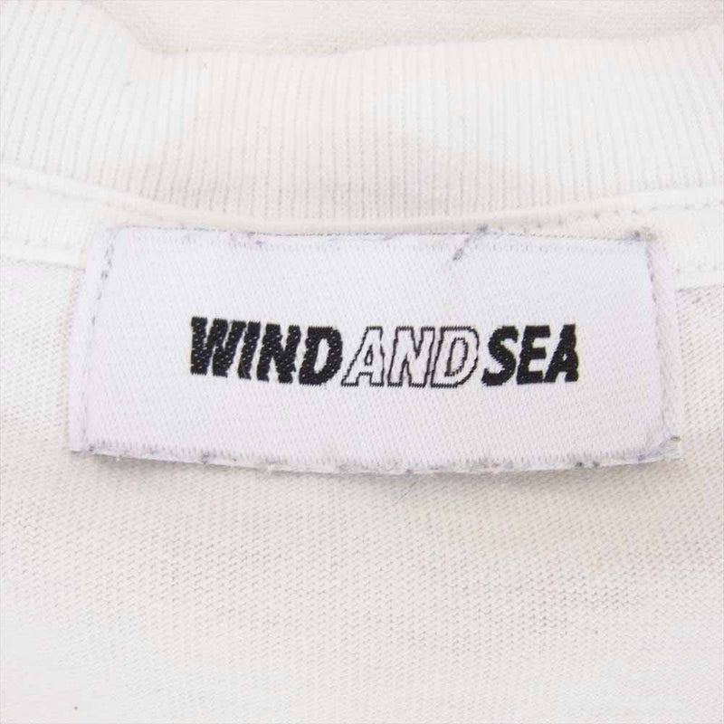 WIND AND SEA ウィンダンシー WDS-C-LKY-23-Q3-06 ビックロゴ プリント ロングスリーブ ロンT 長袖 Tシャツ ホワイト系 XL【中古】