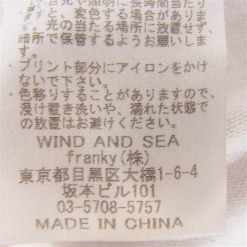 WIND AND SEA ウィンダンシー WDS-C-LKY-23-Q3-06 ビックロゴ プリント ロングスリーブ ロンT 長袖 Tシャツ ホワイト系 XL【中古】