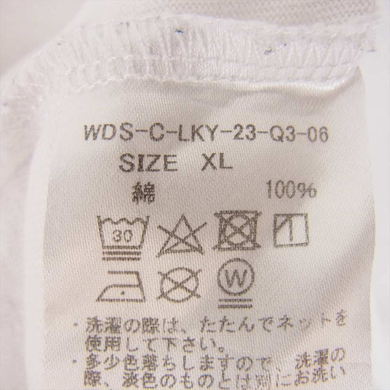 WIND AND SEA ウィンダンシー WDS-C-LKY-23-Q3-06 ビックロゴ プリント ロングスリーブ ロンT 長袖 Tシャツ ホワイト系 XL【中古】