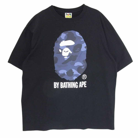 A BATHING APE アベイシングエイプ 001GDI201002H Color Camo エイプ ベイプ サル カモ ロゴ プリント 半袖 Tシャツ ブラック系 3XL【中古】
