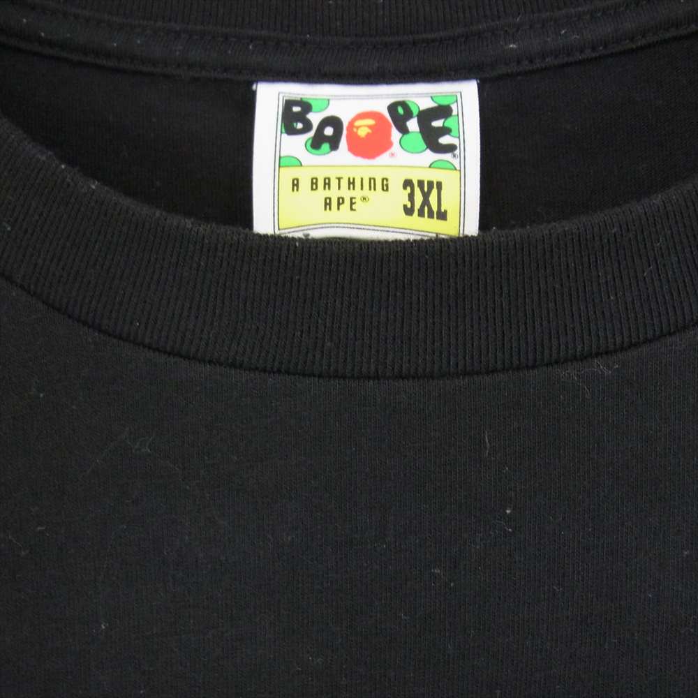 A BATHING APE アベイシングエイプ 001GDI201002H Color Camo エイプ ベイプ サル カモ ロゴ プリント 半袖 Tシャツ ブラック系 3XL【中古】