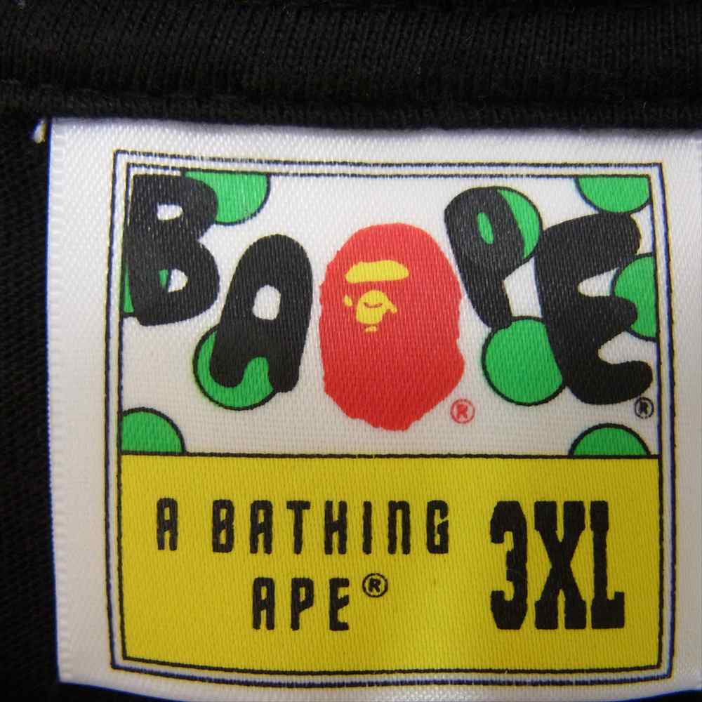 A BATHING APE アベイシングエイプ 001GDI201002H Color Camo エイプ ベイプ サル カモ ロゴ プリント 半袖 Tシャツ ブラック系 3XL【中古】