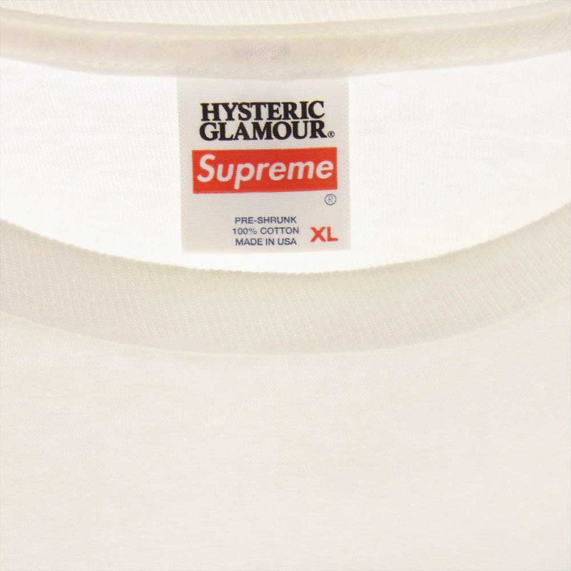 Supreme シュプリーム 21SS × HYSTERIC GLAMOUR L/S Tee ヒステリックグラマー ロゴ プリント ロングスリーブ ロンT 長袖 Tシャツ マルチカラー系 XL【中古】