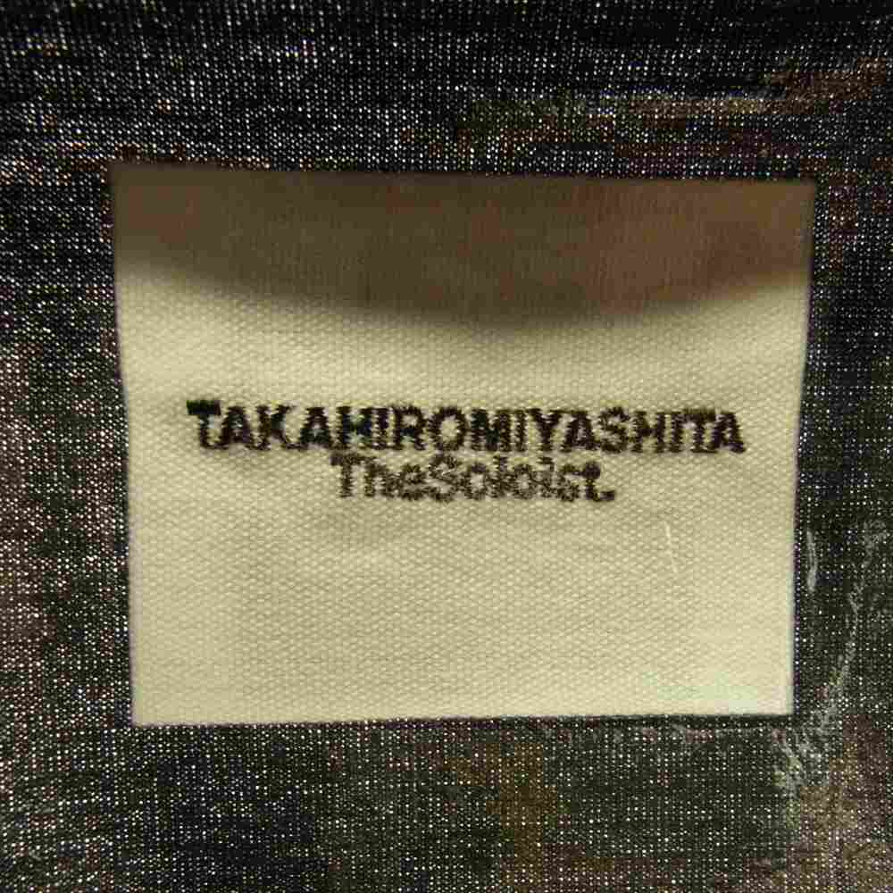 TAKAHIRO MIYASHITA The SoloIst. タカヒロミヤシタザソロイスト sc.0022SS21 The Soloist. L/S Noise T 胸カット 長袖 Tシャツ ブラック系 44【中古】